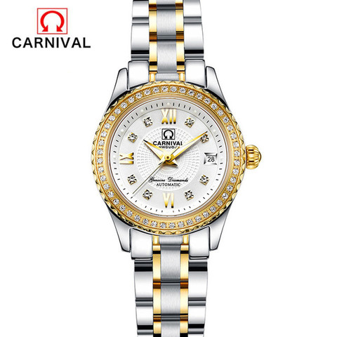 Relogio Feminino CARNIVAL Brand Luxury Women Mechanical Watch Ladies Waterproof Crystal Sapphire Automatic Wristwatch Clock 2022 ► Photo 1/6