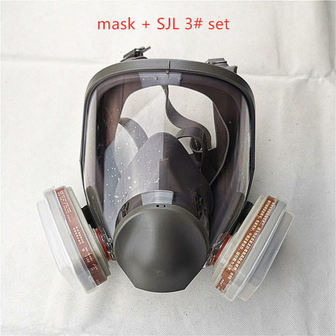 6800 Gas Mask add SJL 3# Cartridge  7pcs suit Full Face Facepiece Respirator For Painting Spraying same 3M 6800 ► Photo 1/6