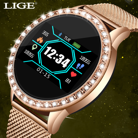 LIGE Fashion smart watch women men Sport waterproof clock Heart rate sleep monitor For iPhone Call reminder Bluetooth smartwatch ► Photo 1/6