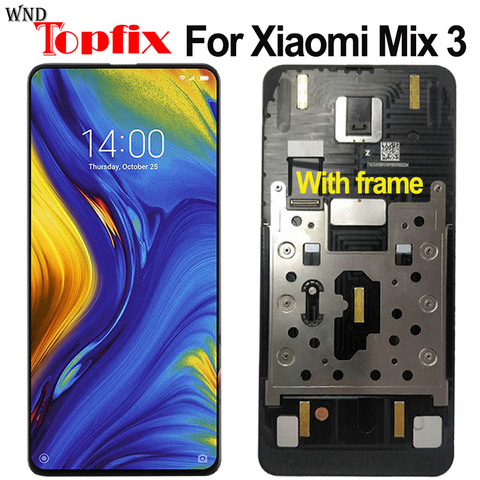 Amoled For Xiaomi Mi Mix 3 LCD Display Touch Screen Digitizer Assembly With Frame For 6.3