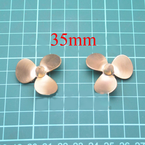 Electric Boat Model Diameter 35mm 3 Blades Propeller Aperture M4 Brass Paddle Marine Props for RC Simulation Ship Accessories ► Photo 1/6