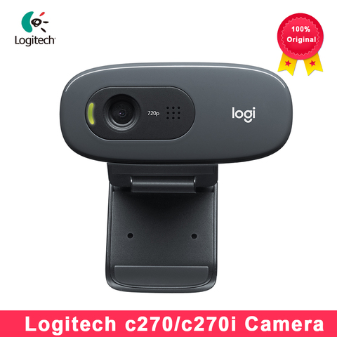 Logitech C270i C270 HD Original  Webcam 720p HD Built-in Microphone Web Camera USB2.0 Free drive Webcam for PC Web Chat Camera ► Photo 1/6