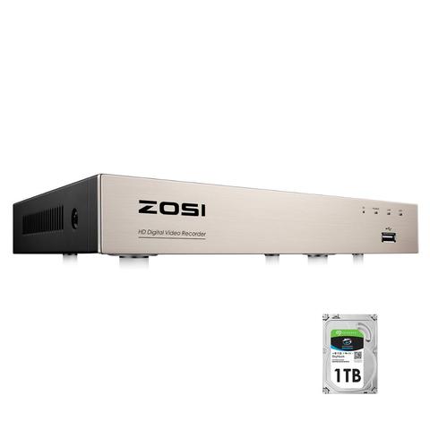 ZOSI 8 Channel  H.265+ TVI 4-IN-1 DVR 1080p Security CCTV DVR 8CH Mini Hybrid HDMI DVR Support Analog/AHD/TVI/CVI Camera ► Photo 1/6