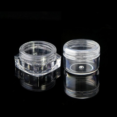 50pcs Empty 5ml Clear Plastic Cosmetic Pot Jars for Nail Art Decorations Glitter Eyeshadow Makeup Face Cream Lip Balm Containers ► Photo 1/6