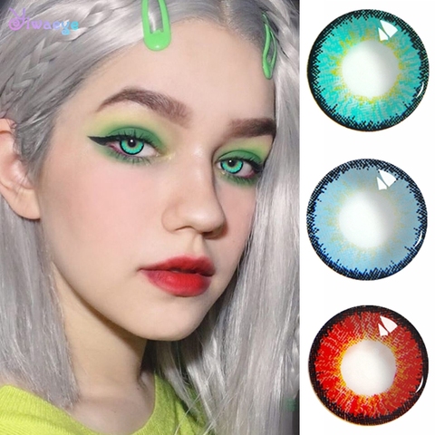 Myopia Contact Lens Color Eye Beautiful Pupil Cosplay Eyewear Degree Powder 0-800 Halloween Party Cosmetic Eye Candy Makeup ► Photo 1/6