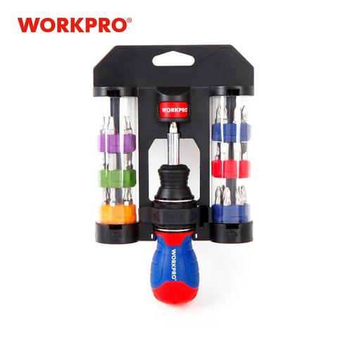 WORKPRO 38 in 1 Screwdrivers Multipurpose Screwdriver Set Stubby Ratchet Screwdriver with Bits ► Photo 1/5