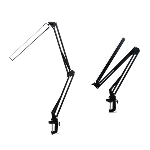 LED Folding Metal  Desk Lamp Clip on Light Clamp Long Arm Dimming Table Lamp 3 Colors For Living Room Reading And Computers ► Photo 1/6