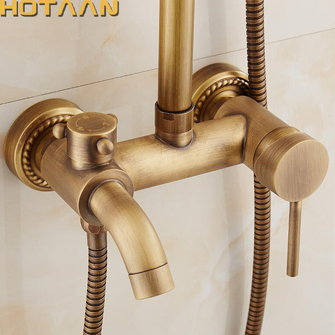 Free shipping Antique Bathroom Mixer Bath Tub Copper Mixing Control Valve Wall Mounted Shower Faucet concealed faucet YT-5313-A ► Photo 1/6