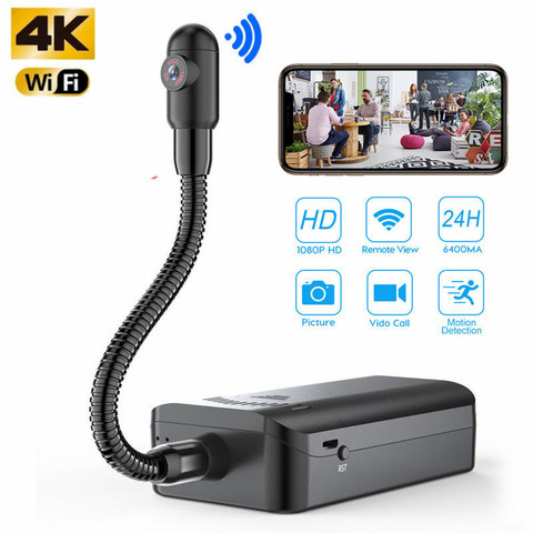 wireless 4K HFD DIY camera Remote monitoring Secret micro camera wifi Security Cam Night Vision Motion Detect DV Camcorder espia ► Photo 1/6