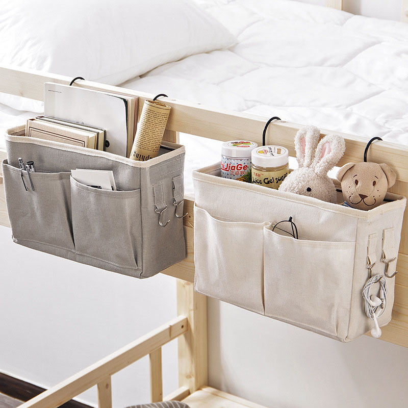 Bedside Storage Bag Bed Sofa Side Holder Pockets Hanging Sundries  Organizer 