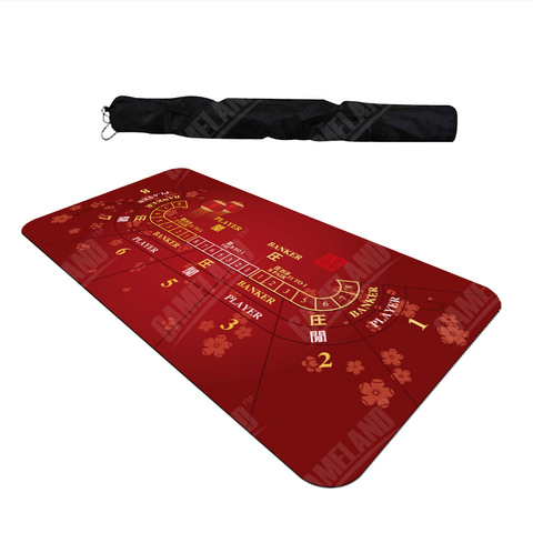 1.8 x 0.9m Texas Hold'em Baccarat Poker Thickening Mat Various Pattern Rubber Gaming Pad Casino Card Game ► Photo 1/6