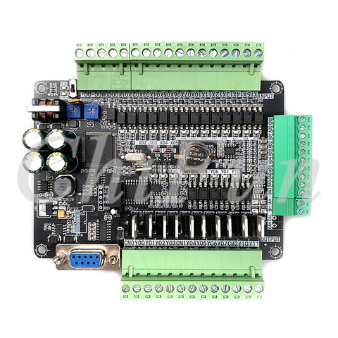 DC24V FX1N FX2N FX3U-24MT PLC Industrial control board 14 input 10 transistor output with RS485 RTC communications ► Photo 1/1