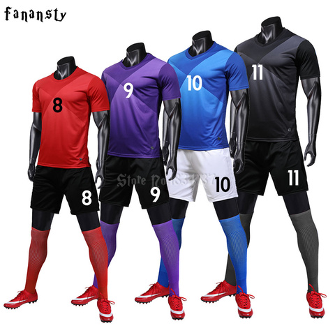 Custom Soccer Jerseys Adults College Survetement Football Training Uniforms Athletics Running Sportswear Men Football kits 2022 ► Photo 1/6