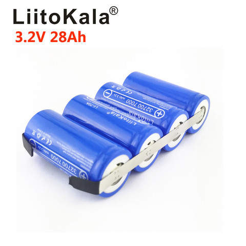LiitoKala 3.2V LiFePO4 32700 Battery 14Ah 21ah 28ah 35ah 24Ah Continuous Discharge Maximum 55A High power battery+Nickel sheets ► Photo 1/5