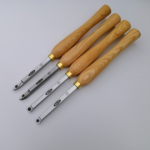 Woodworking turning tools Carbide Inserts Cutter Replaceable lathe woodworking tools With Wood Handle ► Photo 1/4