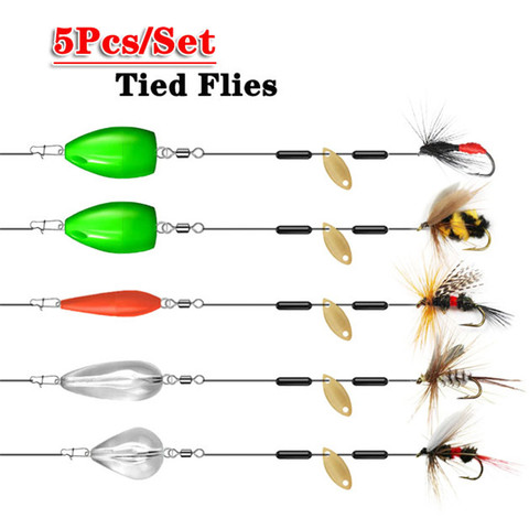 5Pcs Lot Fishing Lure Wobblers Lures Wobbler Spinners Spoon Bait for Pike Peche Tackle All Artificial Baits Metal Sequins Spinne ► Photo 1/6