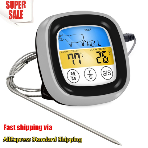 Digital Kitchen Meat Thermometer for BBQ Grill Food Cooking Oven Meat Thermometer Fish Chicken Barbecue Accessories Dropshipping ► Photo 1/6