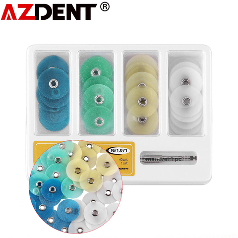 Azdent  Dental Polishing Discs Gross Reduction Contouring Mandrel Stripes Set Dental Materials Teeth Whitening ► Photo 1/6
