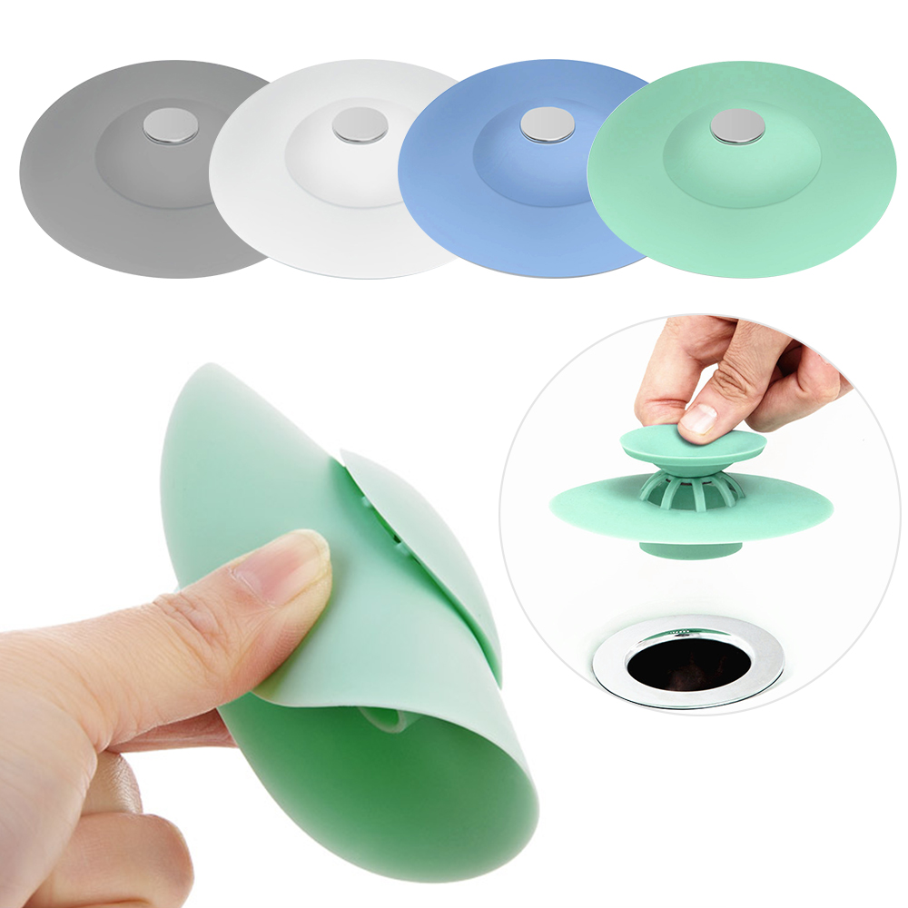 Silicone Floor Drain Water Sink Tub Stopper Filter for Kitchen Bathroom Laundry 