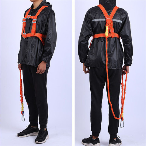 3/2Meter Adjustable Safety Belt Aerial Work Cleaning External Wall Rescue Protection Safety Rope Outdoor Climbing Safety Harness ► Photo 1/6