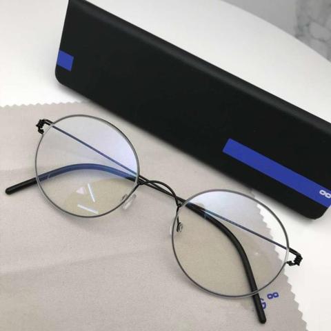 Retro Round Screwless Spectacles Titanium Glasses Frames Men Morten Brand Designer Handmade Eyeglasses Feminino Lentes Opticos ► Photo 1/6