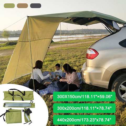 Shelter Shade Camping  Side Car Roof Top Tent Awning Waterproof UV  Portable Camping Tent Automobile Rooftop Rain Canopy ► Photo 1/6