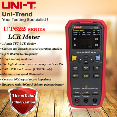 UNI-T UT622E/C/A high-precision handheld LCR Meter; industrial component parameter inductance resistance capacitance tester ► Photo 1/6