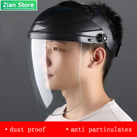 Transparent Protective Full Face Mask Cutting Face Shield Polished Anti-splashing Spray Pesticide Anti-smoke Safety Mask Screen ► Photo 1/6