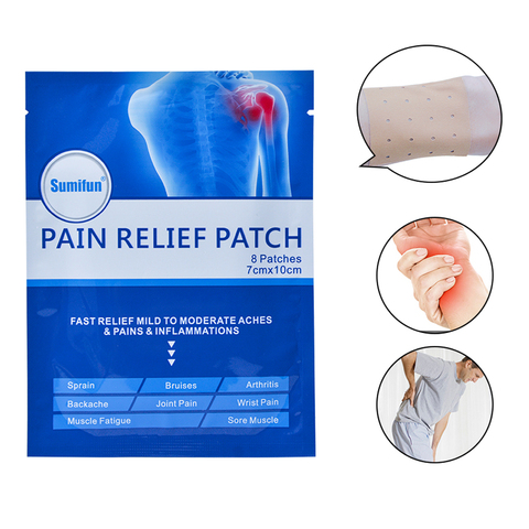 8Pcs/Bag Pain Relief Patch Chinese Medicine Muscle Pain Wrist Pain Bruises Stress Relaxation Medical Plaster Joint Pain Killer ► Photo 1/6
