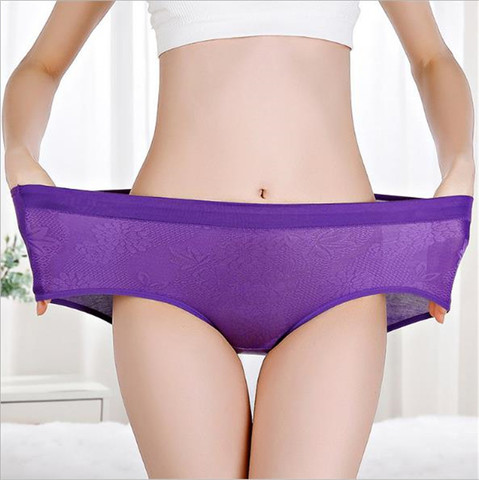 #638 LeafMeiry Big Size Highwaist Women Panties Plus Size L-XXXL Sexy Women Underwear Cotton Briefs ► Photo 1/6