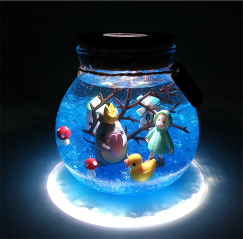 LED Aquarium Night Light RGB Color Dolphin Light Battery Powe Home Decorative Bedside Lamp For Baby Children Holiday Gif ► Photo 1/6