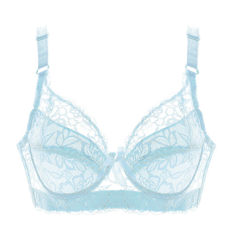 2022 big size underwire bras for women top bh super push up minimizer sexy lingerie lace bralette plus cup deep V 34 36 38 40 ► Photo 1/6