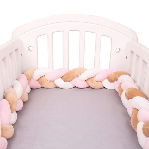 2M Baby Bumper Bed Braid Knot Pillow Cushion Bumper for Infant Bebe Crib Protector Cot Bumper Room Decor ► Photo 1/6