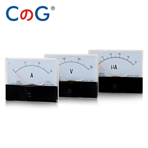 CG 44C2 DC μA 50UA 100UA 200UA 300UA 500UA Analog Ammeter Panel AMP Current Meter 44C2 Gauge Amperimetro Amperemeter Ammeter ► Photo 1/6