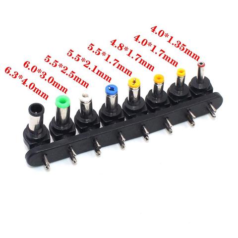 8PCS/Set Universal Laptop dc tip Adapter 90 Degree 2Pin To 4.01.7Mm/3.51.35Mm Dc Connector ► Photo 1/6