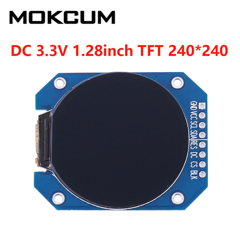 DC 3.3V 1.28inch TFT LCD Display Module Round RGB 240*240 GC9A01 Driver SPI Interface 240x240 Resolution ► Photo 1/6