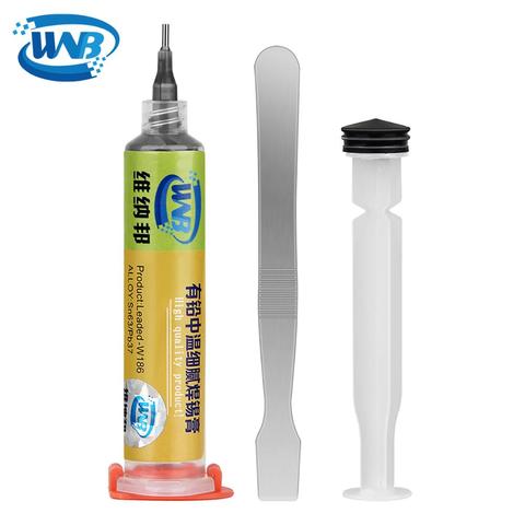 WNB 10cc Syringe Flux Set Sn63/Pb37 Leaded Welding 183℃ Melting Soldering Tin Paste With Solder Paste Scraper For SMD PCB Repair ► Photo 1/6