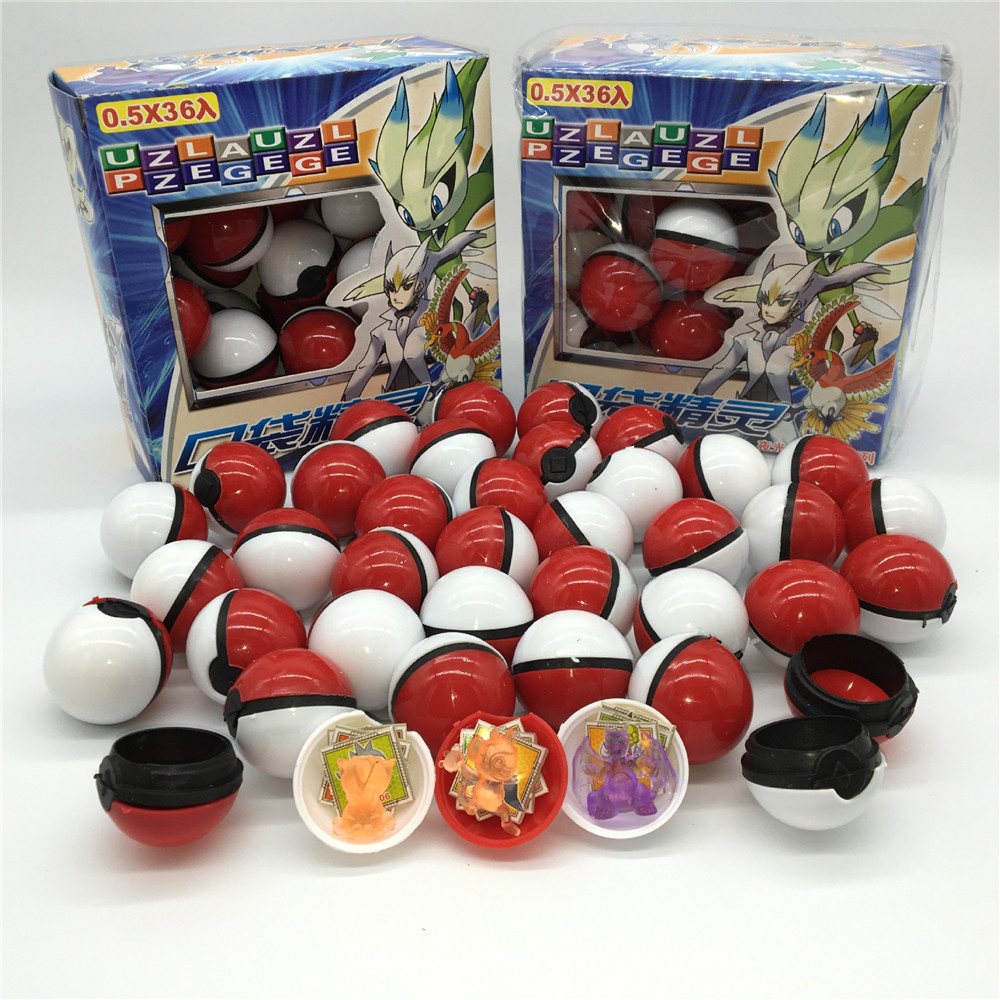 Buy Online 36pcs Set Pokemon Anime Figures Pokeball Set 35mm Pikachu Cute Toys For Children Monster Pokemon Action Figurals Gift Figurine Alitools