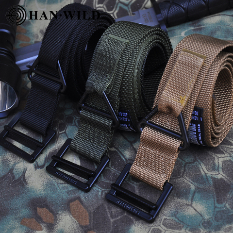 2022 Tactical Belt Magnetic Buckle Adjustable Nylon Military Belt Men Outdoor Descent Rescue Hunting Training Accessories Belt ► Photo 1/5