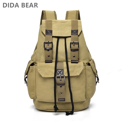 2022 New Men Canvas Backpack Men Backpacks Large Male Mochilas Feminina Casual Schoolbag For Boys High Quality ► Photo 1/6