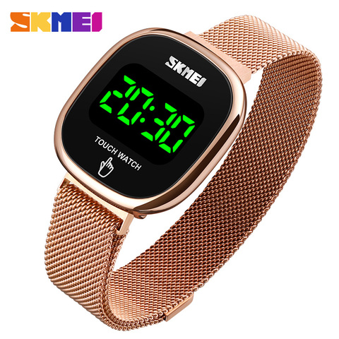SKMEI Simple LED Watches For Men Women Waterproof Date Digital Wristwatch Squart Dial Creative Magnetic Buckle montre homme 1589 ► Photo 1/6