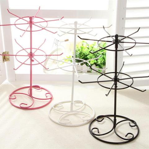 2-Tier Rotary Jewelry Stand Rack Earrings Necklace Ring Display Organizer Holder Detachable rotating durable jewelry rack ► Photo 1/6