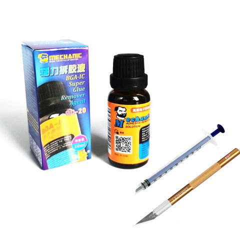 MECHANIC BGA IC Demolition Glue Cleaner 20ml Phone Adhesive Remove Liquid For Motherboard PCB Circuit Board Clean Liquid ► Photo 1/5