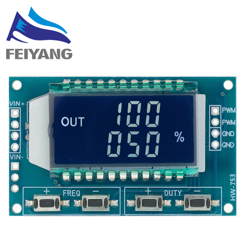 PWM Pulse Frequency Duty Cycle Adjustable Module LCD Display 1Hz-150Khz 3.3V-30V PWM Board Module ► Photo 1/6