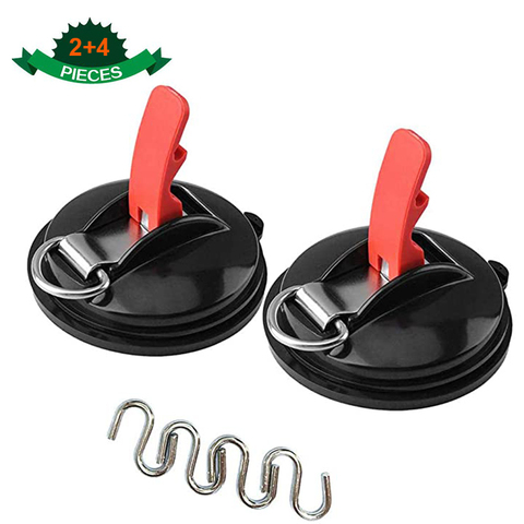 Heavy Duty Suction Cup Anchor with Securing Hook Multifunctional Car Tensioner for Tie Down Luggage Tarps Tents Camping Car Van ► Photo 1/6
