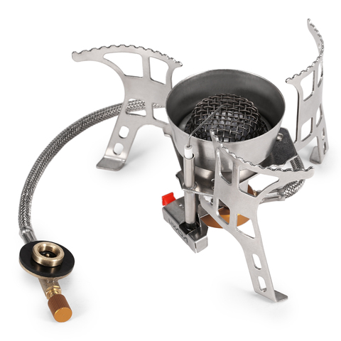 Lixada Foldable Camping Gas Stove Gas Burner Windproof Piezo Ignition Backpacking Stove Outdoor Portable Cooking Stove ► Photo 1/6