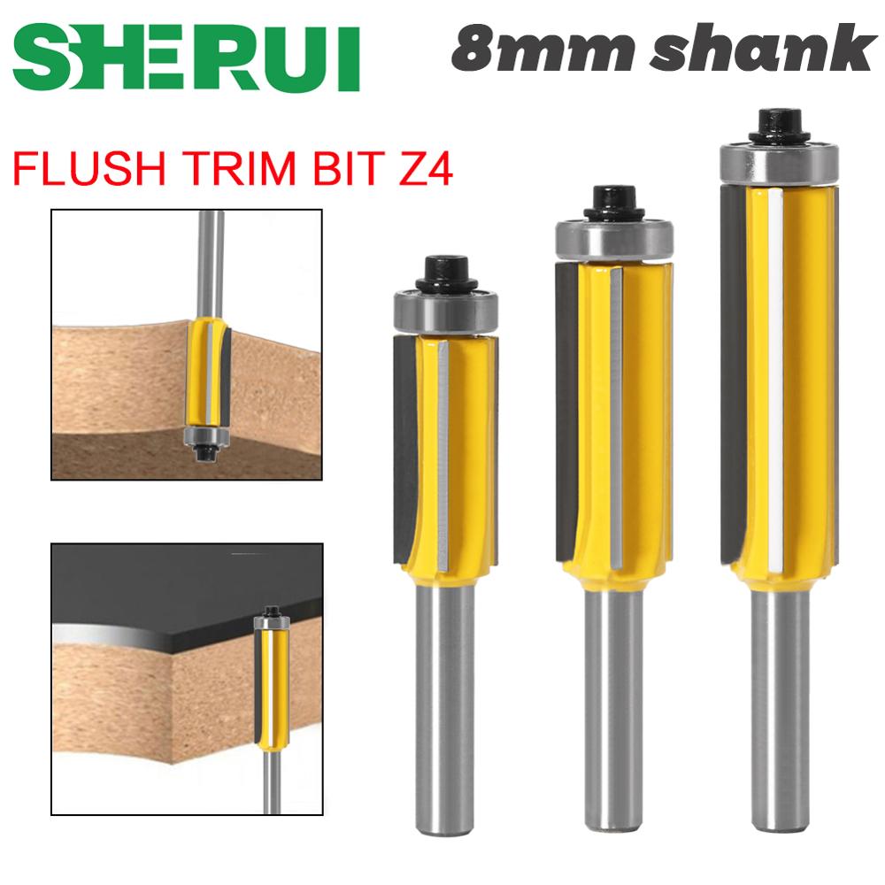 8mm Shank Carbide Pattern Router Bit Top Bearing Flush Trim Woodworking Cutter