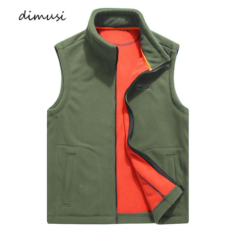 DIMUSI Winter Men's Fleece Vests Male Thick Warm Waistcoats Casual Outwear Thermal Soft Vests Man Windbreaker Sleeveless Jackets ► Photo 1/6