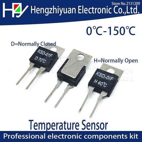 1.5A 250V TO-220 Thermal Switch Temperature Sensor Thermostat KSD-01F Fuse 40 50 100 125 130C D Normally Closed H Normally Open ► Photo 1/4