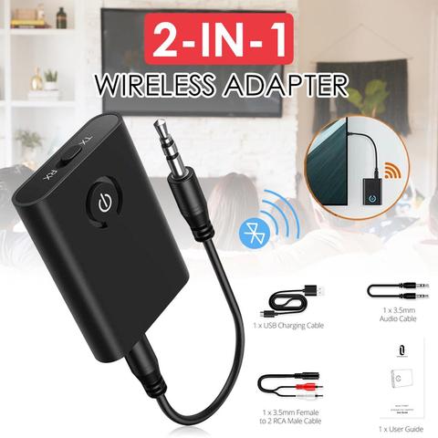 B6 Bluetooth 5.0 Audio Transmitter Receiver Wireless Adapter Usb Dongle  3.5mm Aux Rca For Tv Pc Headphones Home Stereo Car Audio - Bluetooth  Adapters - AliExpress